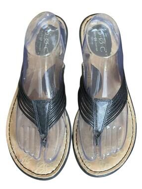 BOC Born Concept Sandals 9M Black  Thong Flip Flop  Comfort